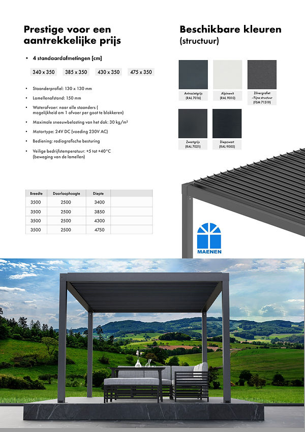 Pergola lamellendak