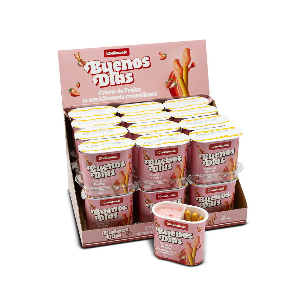 Miniature : Buenos Dias - Crème de fraise et ses bâtonnets croustillants