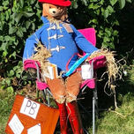 Paddington Bear scarecrow
