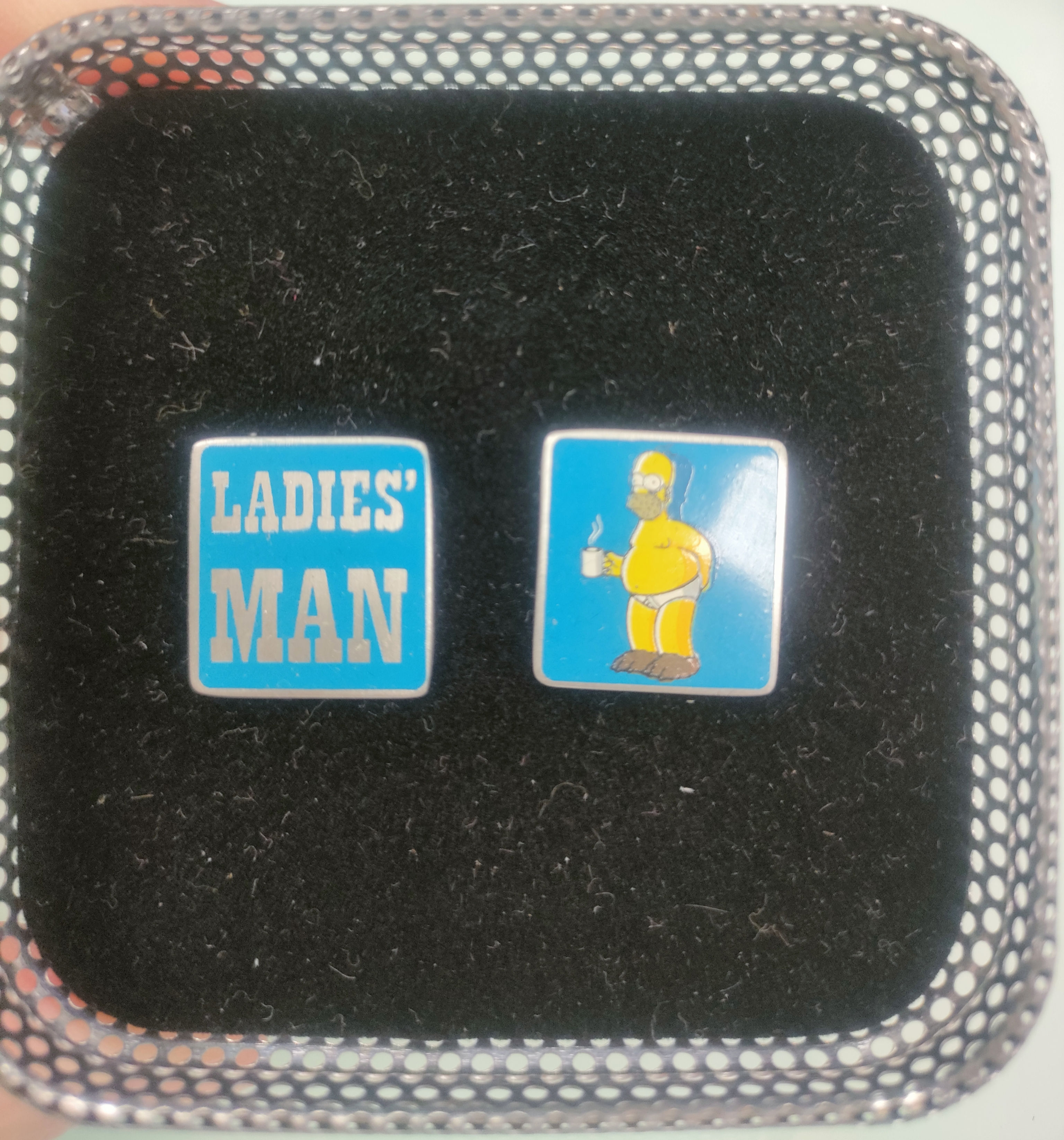 Homer Simpson cufflinks 