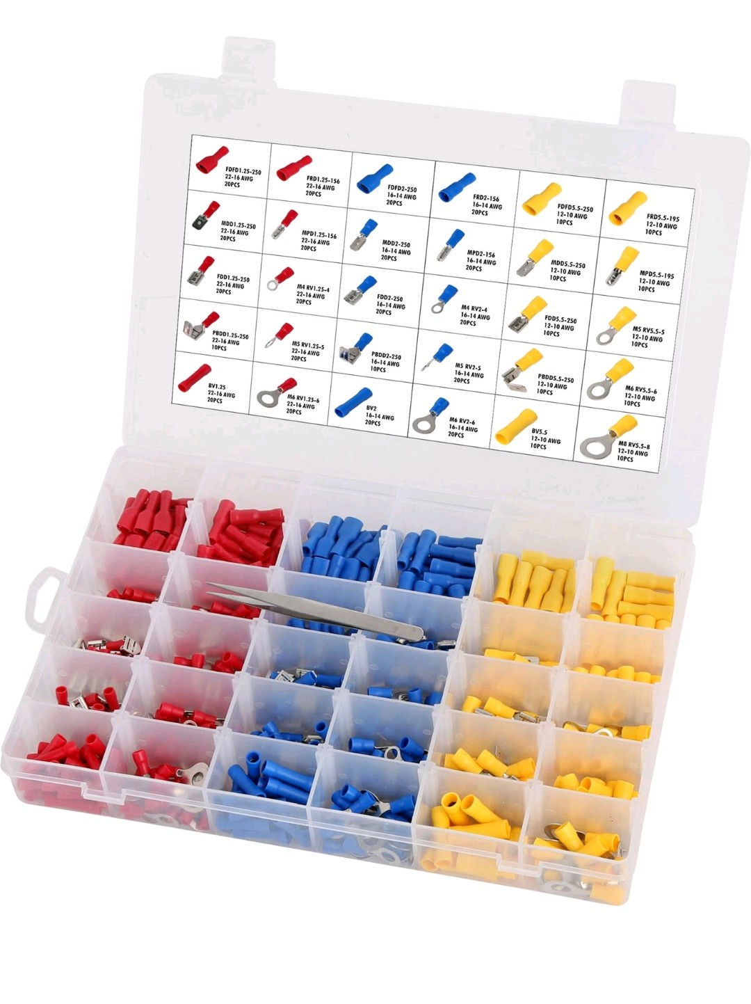 480 pc ASSORTED INSULATED CRIMP TERMINALS