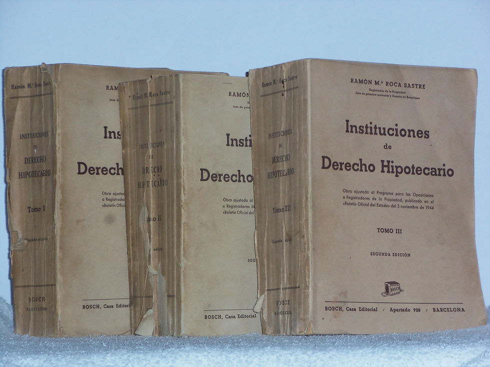 Instituciones de Derecho Hipotecario (3 Tomos - Obra completa) | Roca Sastre, R. Los Libros del Abuelo, tu librería solidaria