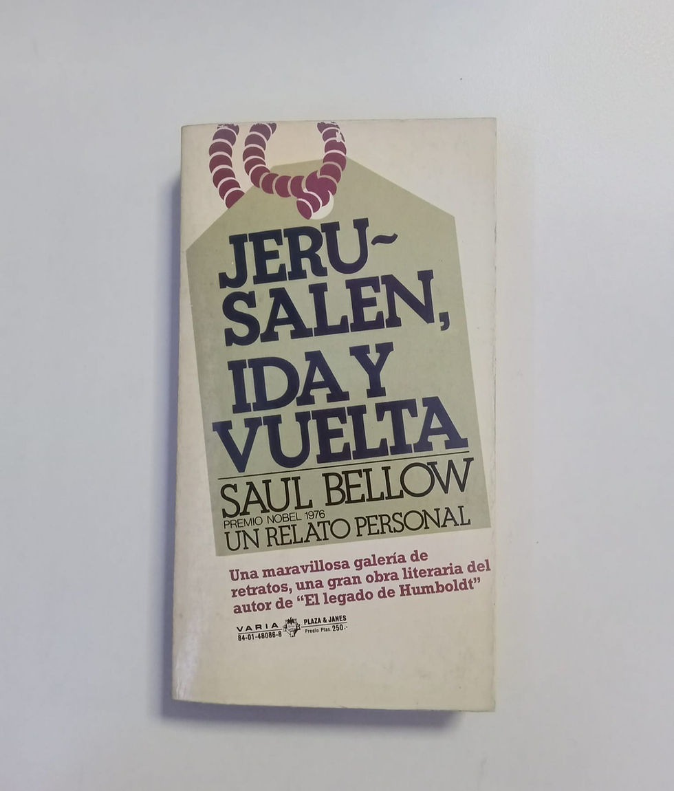 Jerusalén, ida y vuelta. Bellow, Saul. Los libros del abuelo, tu librería solidaria.