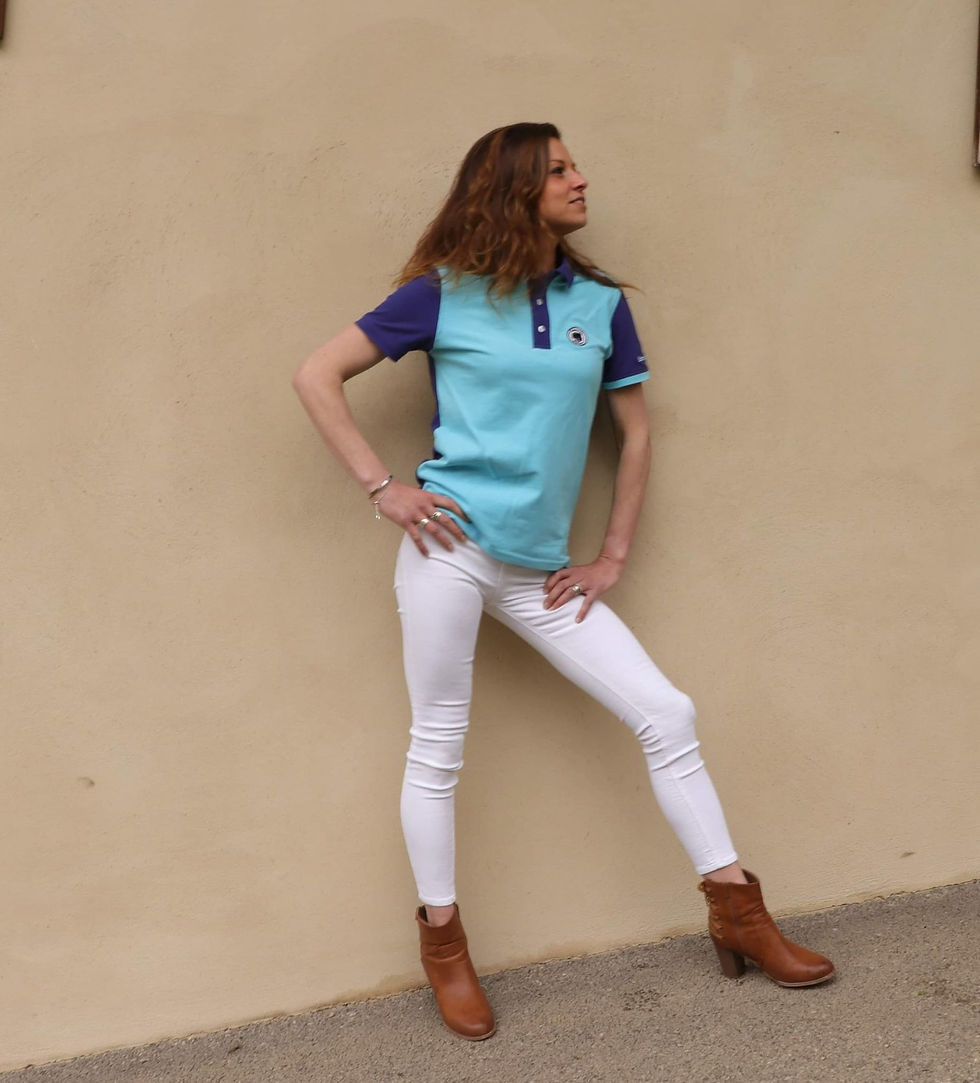 Polo Contrasté devant/dos femme