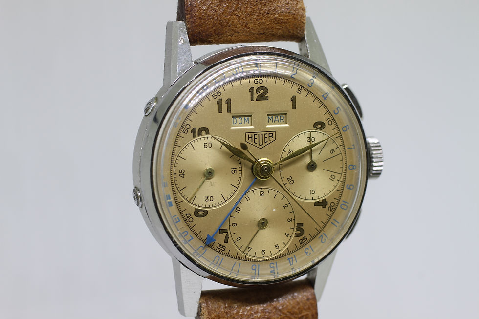 Thumbnail: Vintage Tag Heuer Tripple Date 2543