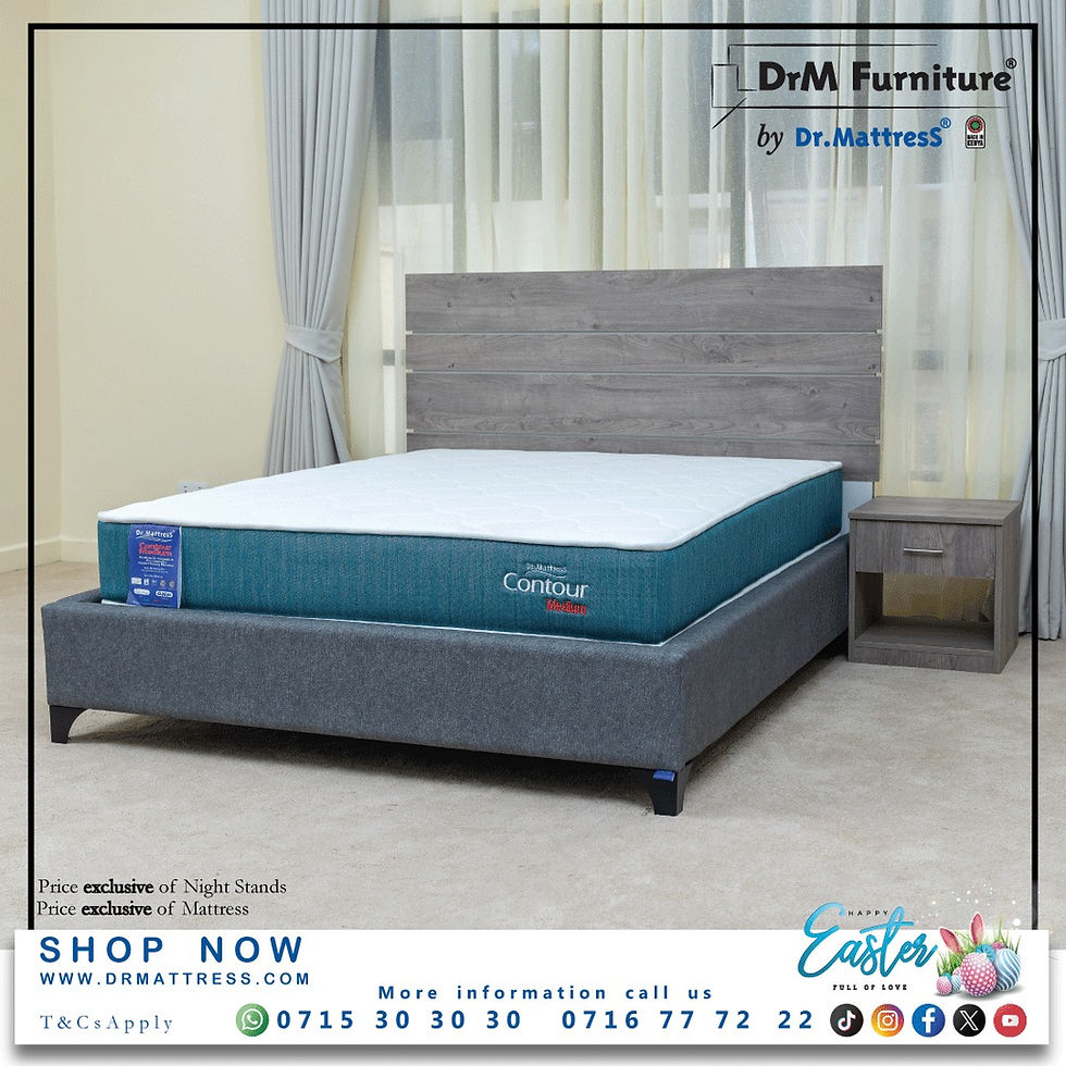 MILET Bed Set with Melamine Headboard
