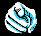 Strong Point Games Company logo pointing finger