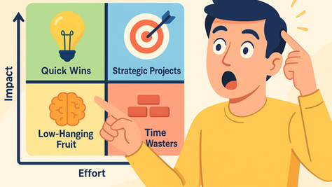 La Matriz Impacto–Esfuerzo: La Herramienta Simple que Cambiará tu Forma de Priorizar