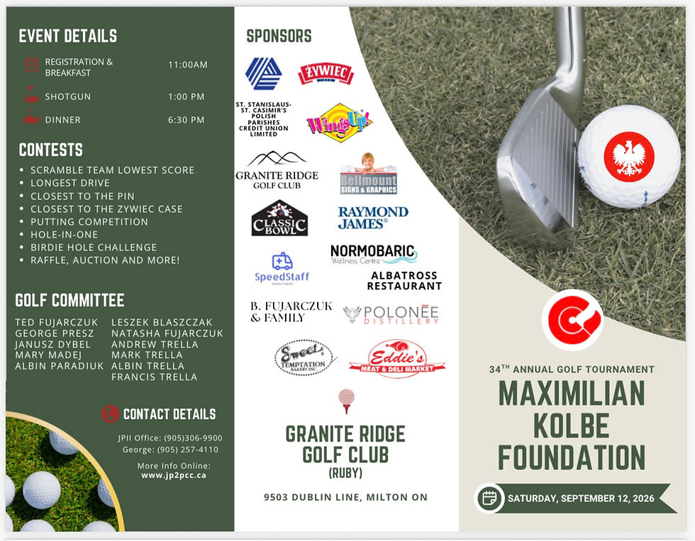 Maximilian Kolbe Foundation Annual Golf Tournament