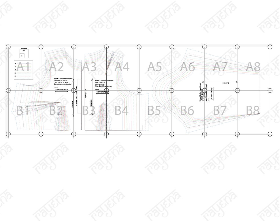 Thumbnail: Women's Bodice Block Sewing Pattern Size M