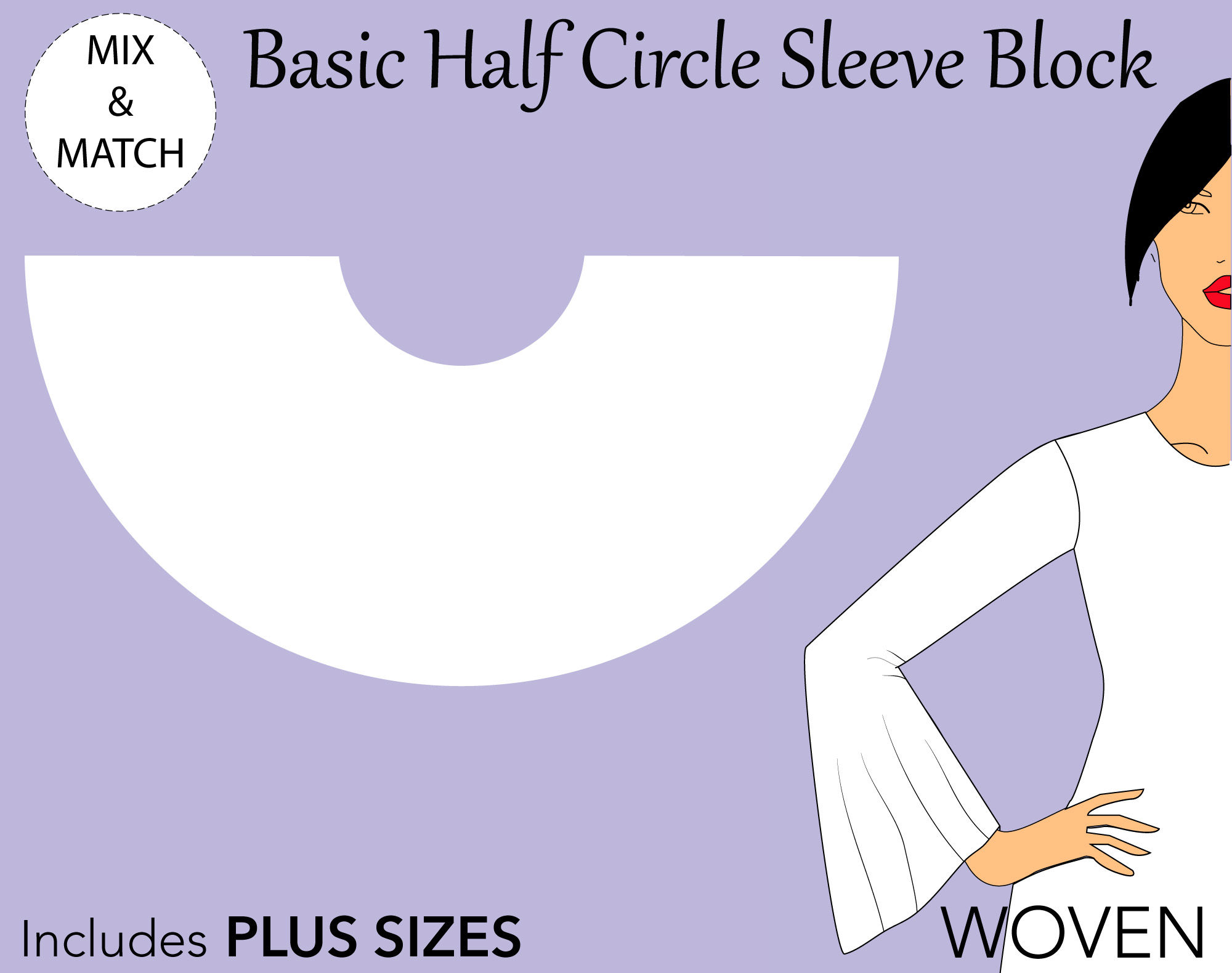 Women’s Half Circle Sleeve Pattern