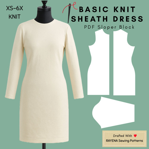 women's a line dress pattern Assembly Line / Printed Sewing Pattern / Barrel Dress main image 0