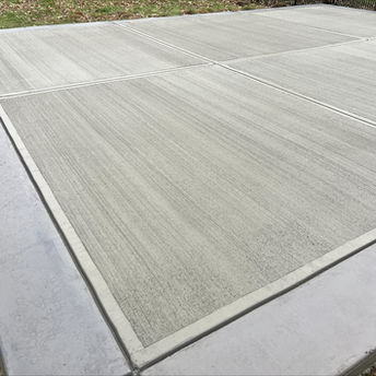 Broom-finished concrete project in Columbus, Ohio by Hacker’s Concrete Impressions