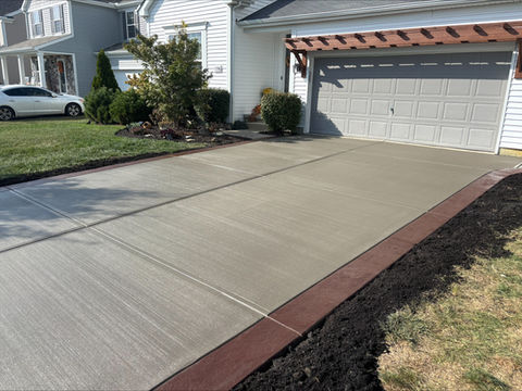 Concrete driveway installed in Columbus, Ohio by Hacker’s Concrete Impressions
