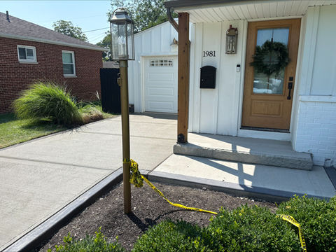 Concrete driveway installed in Columbus, Ohio by Hacker’s Concrete Impressions