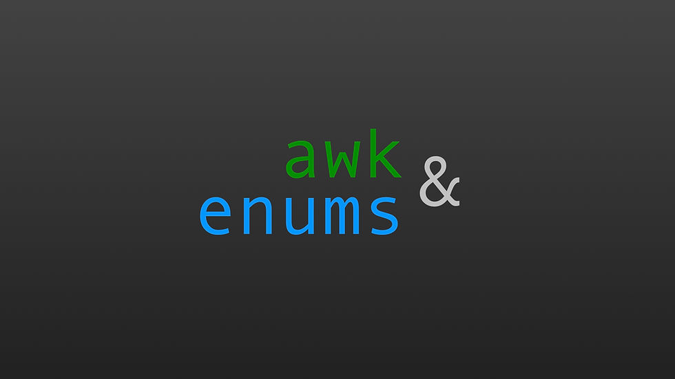 Using awk to create switch cases from enum definition