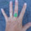 Thumbnail: Pacific Coast Inspired Green Sea Glass Starfish Statement Ring - Size 10
