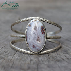 silver and slag sterling nature inspired california jewelry ring necklace bracelet cuff un