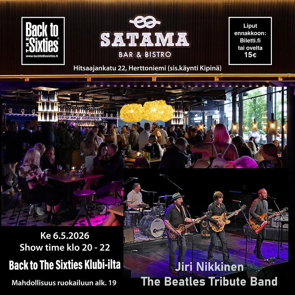 Herttoniemi: Back To Sixties Klubi-ilta! 6.5.2026