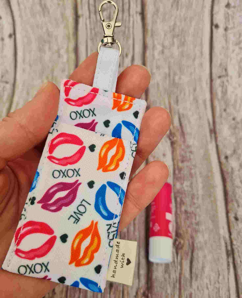 Miniaturbild: Farbenfrohe Lippenstift Tasche und Kartentasche im Set oder einzeln