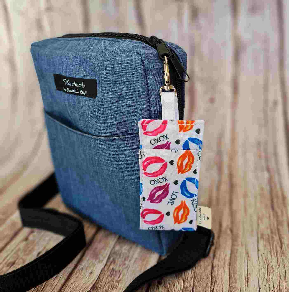 Miniaturbild: Farbenfrohe Lippenstift Tasche und Kartentasche im Set oder einzeln