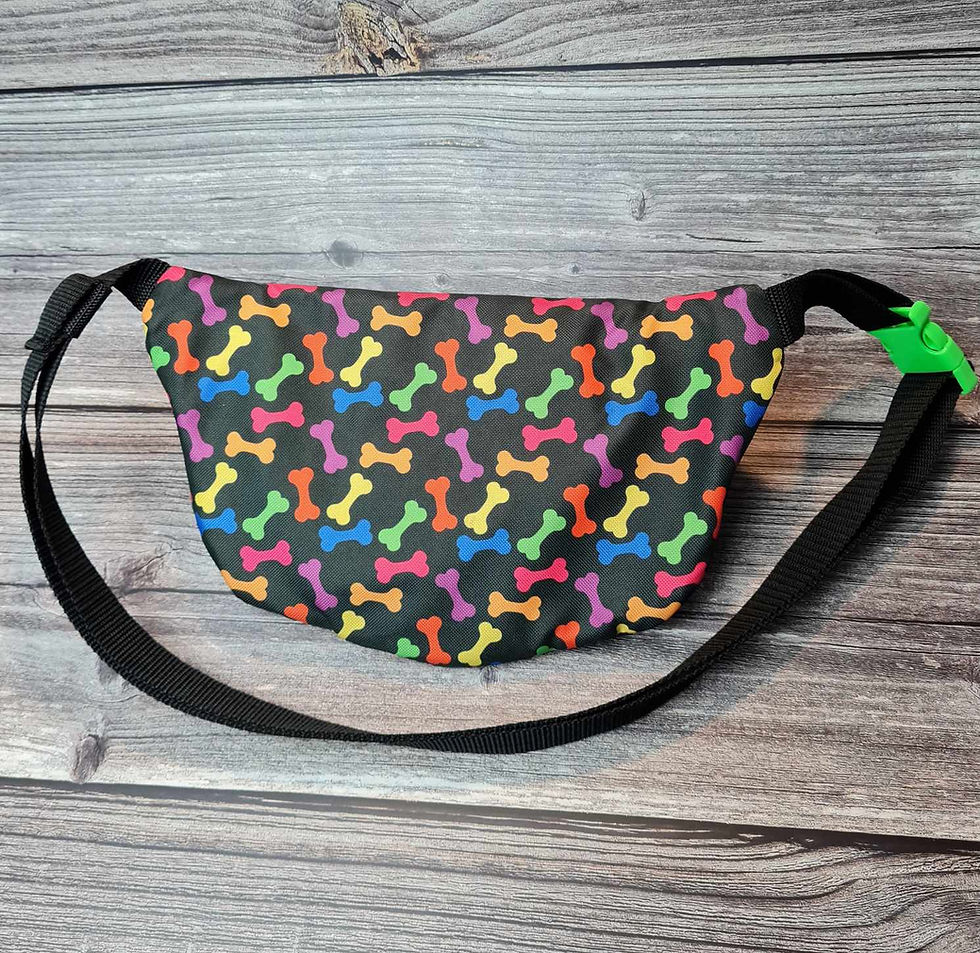 Taschenrücken ebenfalls aus bunten Knochendesign. Wasserabweisender Polyester