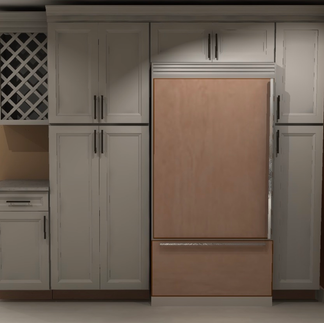 Computer rendering of the new pantry and fridge space