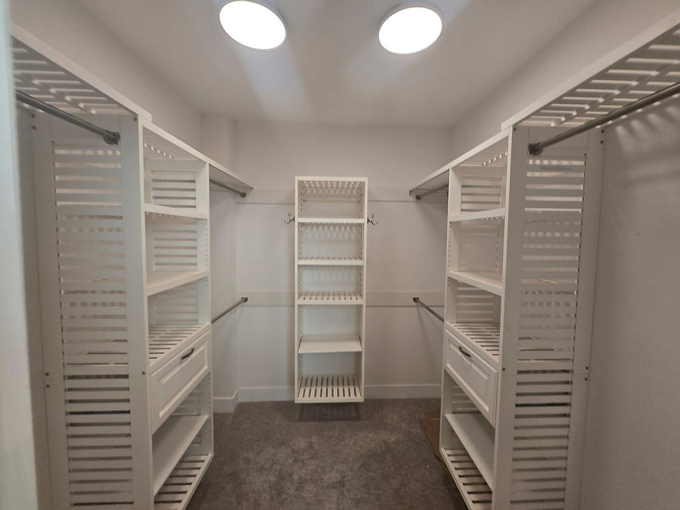 Closet lighting installation