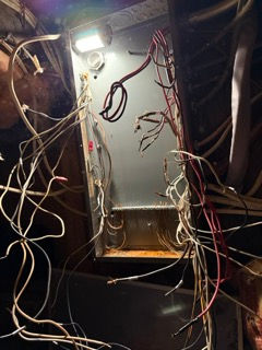 Removed old electrical panel