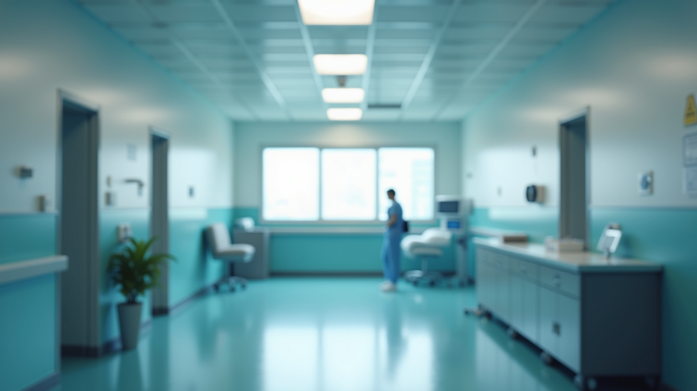 Wide angle view of a modern medical facility