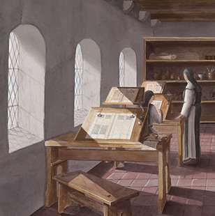 Lebensbild Skriptorium