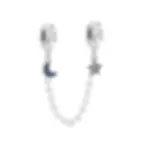 Miniatura: 925 Sterling Silver Charms Fit Original Bracelets Star Moon Sun Spaceman Pendant