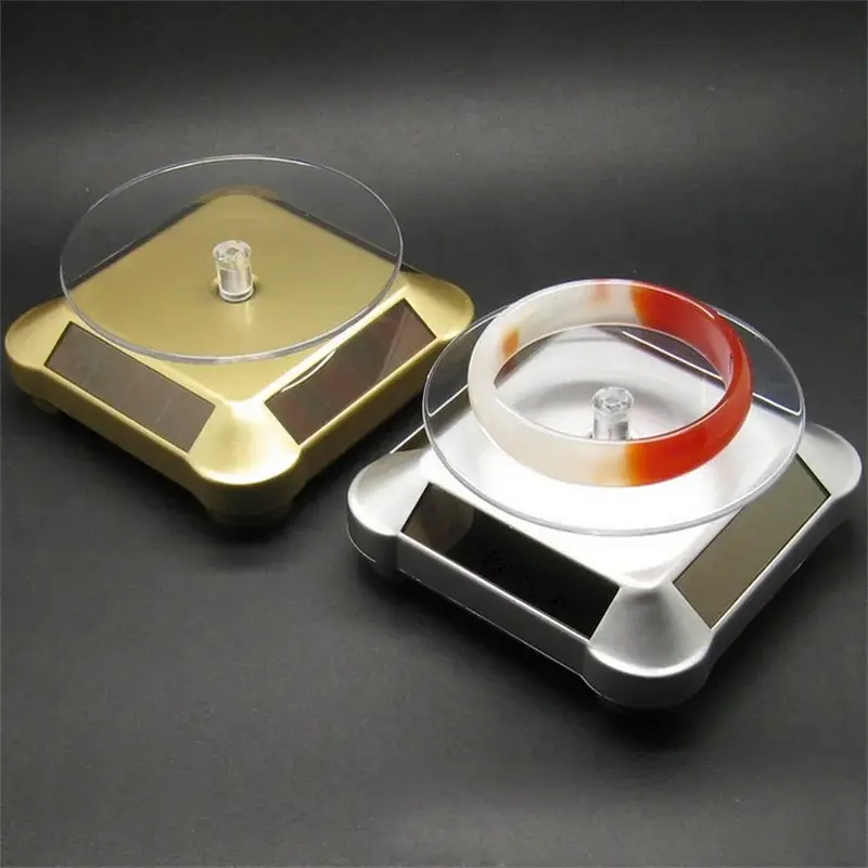 Solar Display Rack Bracelet Necklace Jewelry Display Props Rotating Table Solar