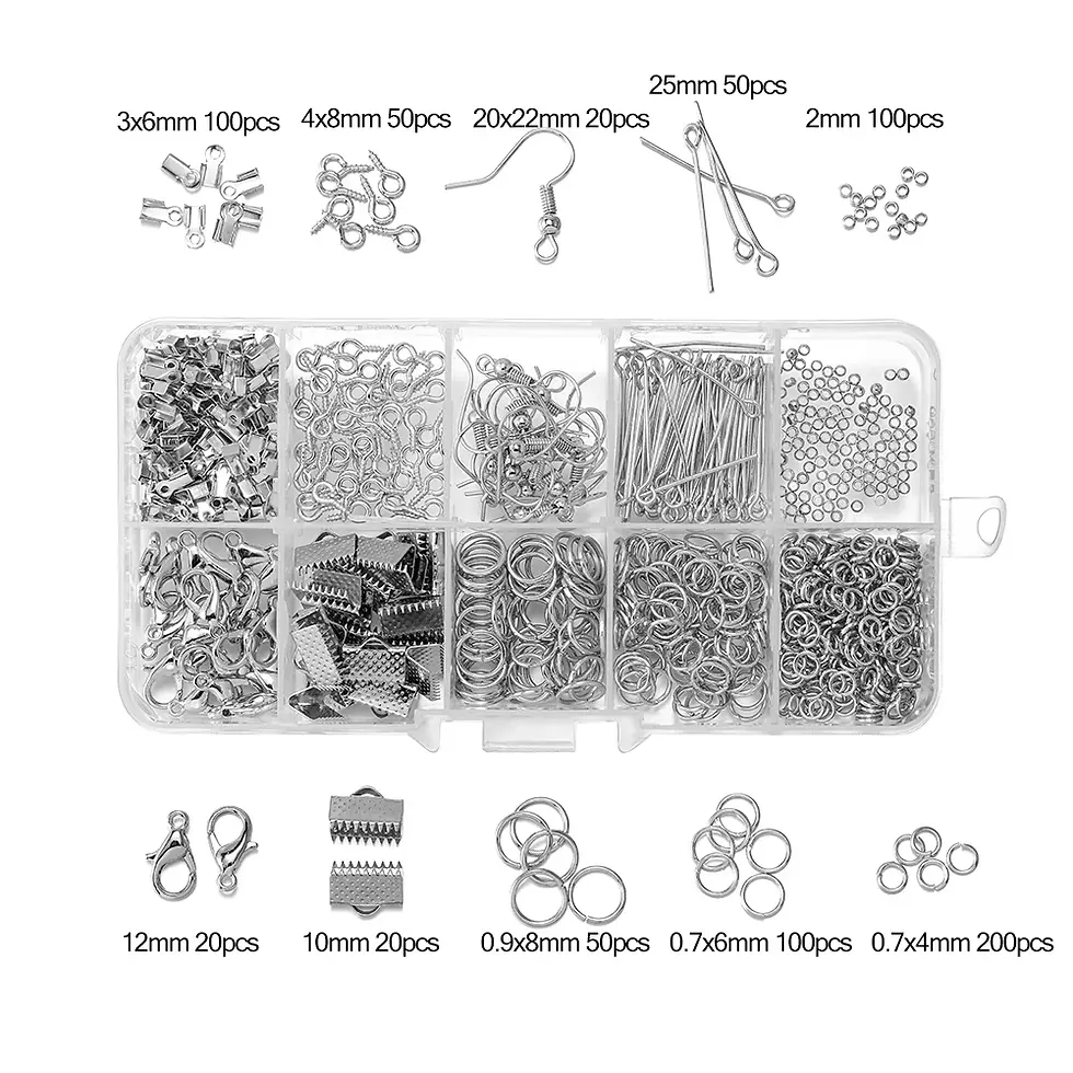 Thumbnail: Alloy Accessories Jewelry Findings Set Repair Tools Lobster Clasp Open Jump