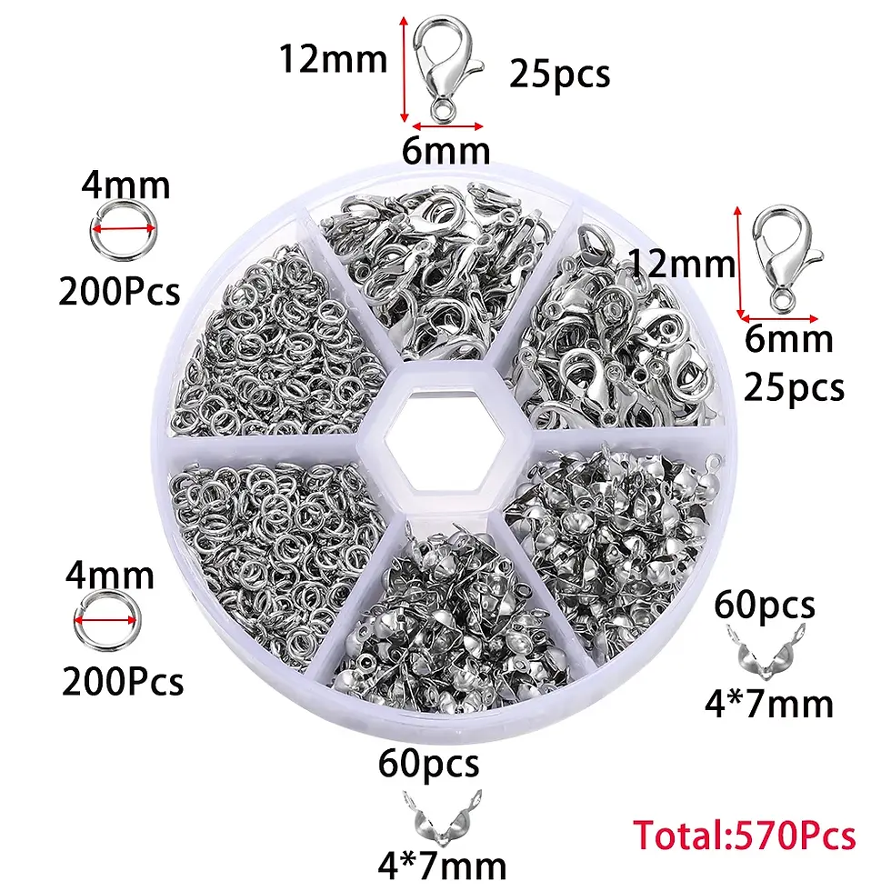 Thumbnail: Alloy Accessories Jewelry Findings Set Repair Tools Lobster Clasp Open Jump