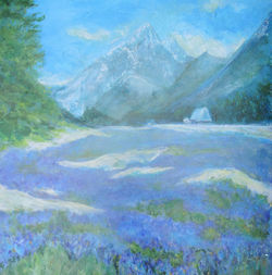 Tatrzańska wiosna,akryl,pł. 70x70,2017r.