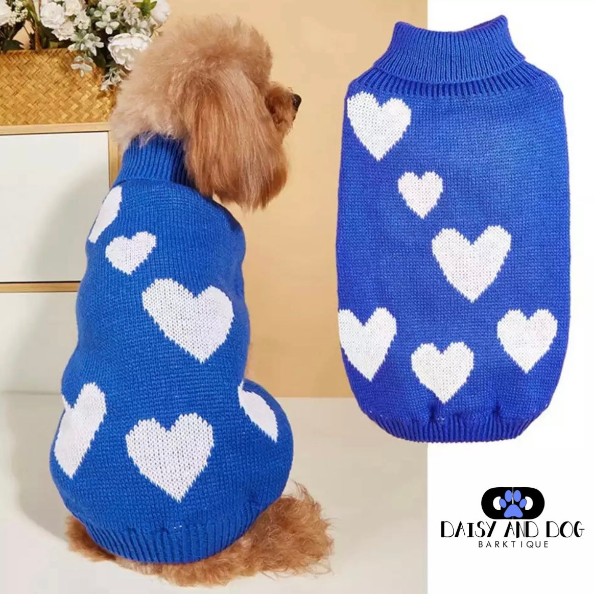 Blue Hearts Sweater 