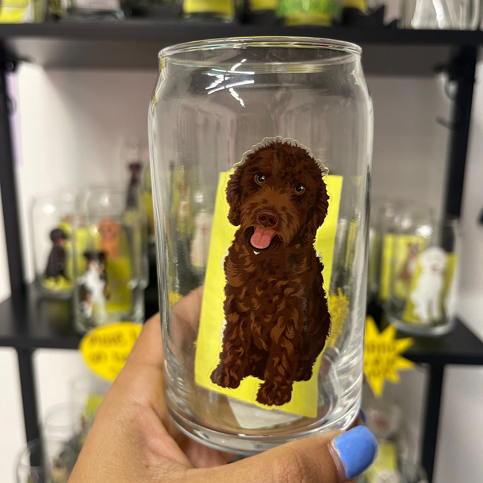 Thumbnail: Doodle Dog Breed Glass Cup