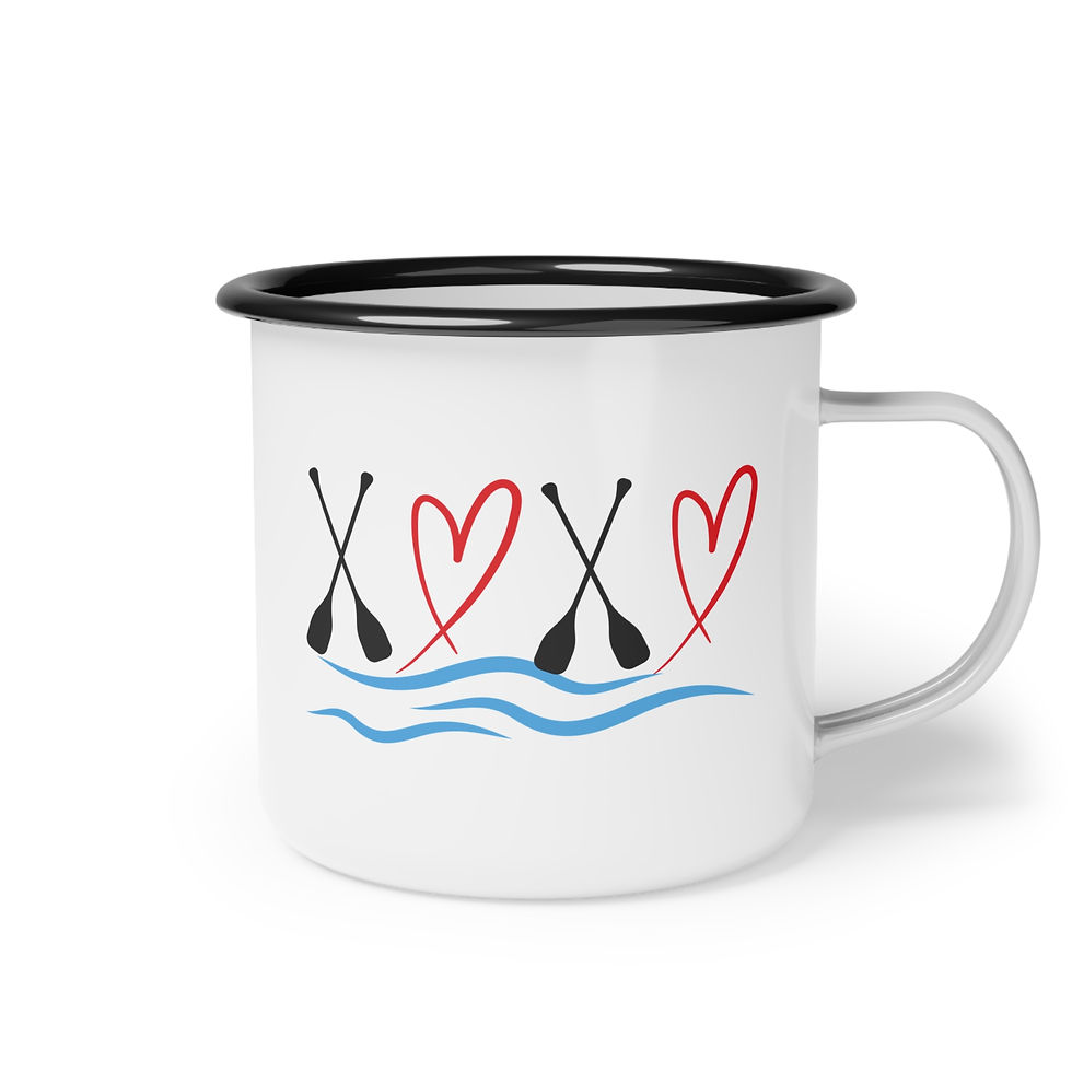 Thumbnail: XOXO Valentine Gift for Lake Lovers, Enamel Camp Cup