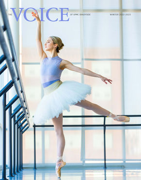 Ballet dancer featured on healthcare and wellness magazine cover, photographed for UPMC