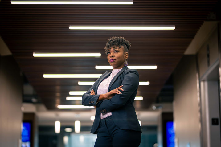 Corporate executive portrait in workplace