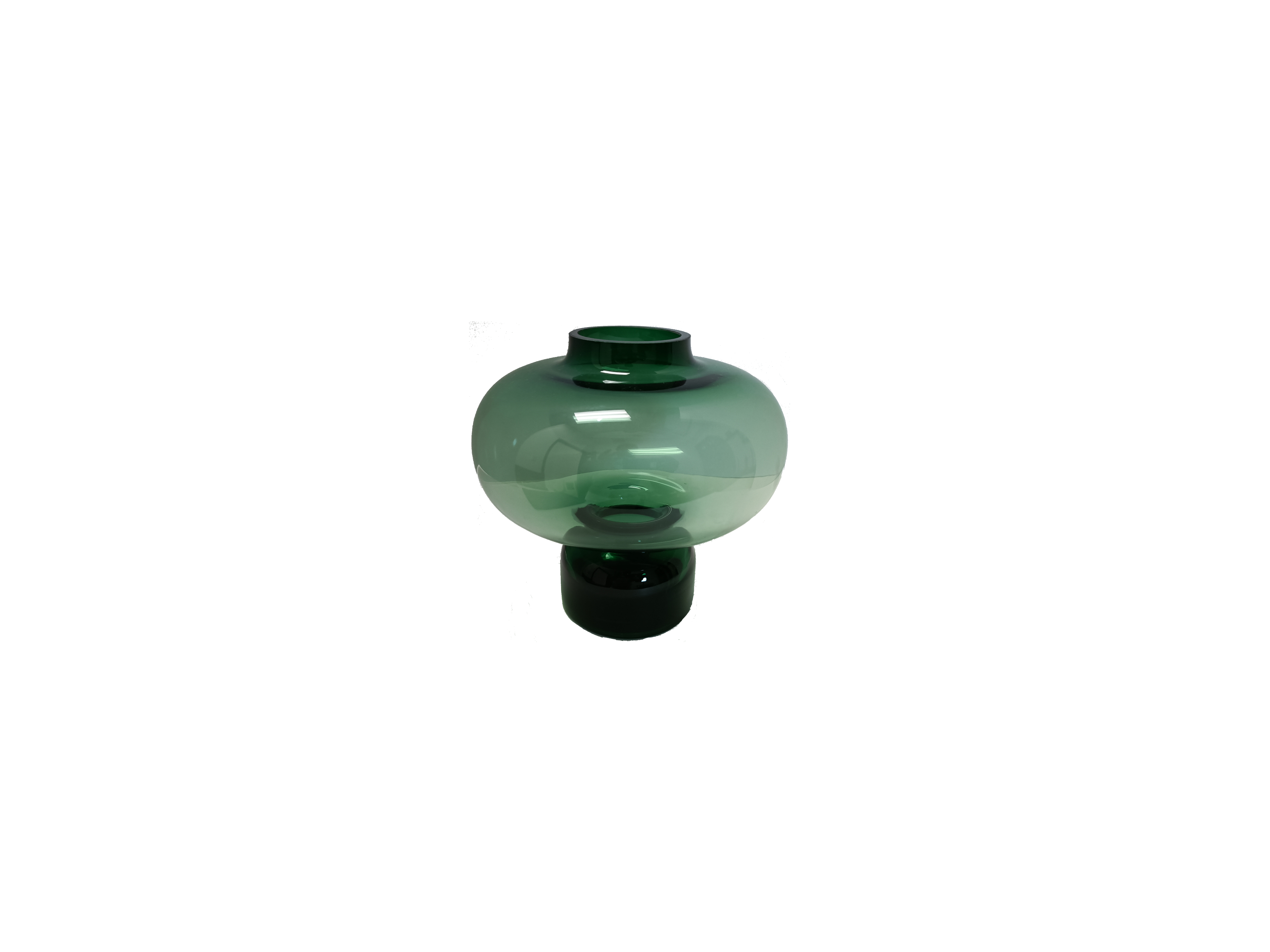 Green Hand Blown Vase