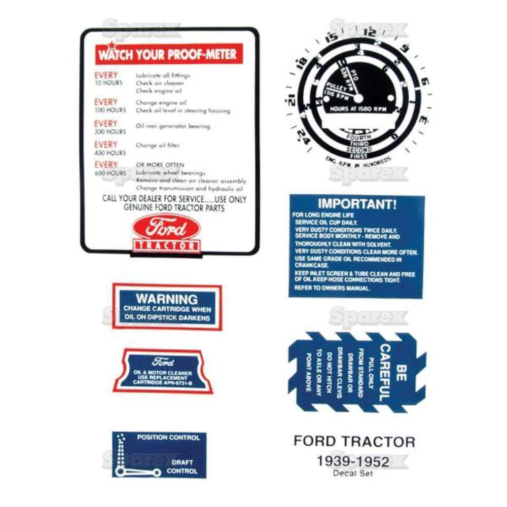 DECAL KIT, 9N, 2N, 8N Restoration 1935 to 52 Aftermarket Brand New