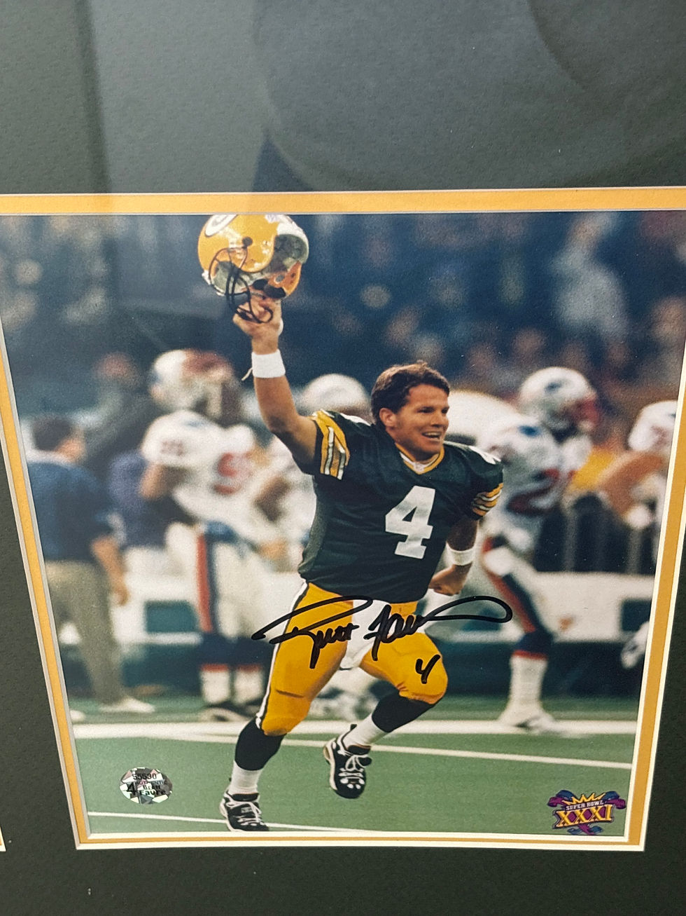 Thumbnail: Brett Favre - The Man, The Myth, The Legend Framed Triple Auto