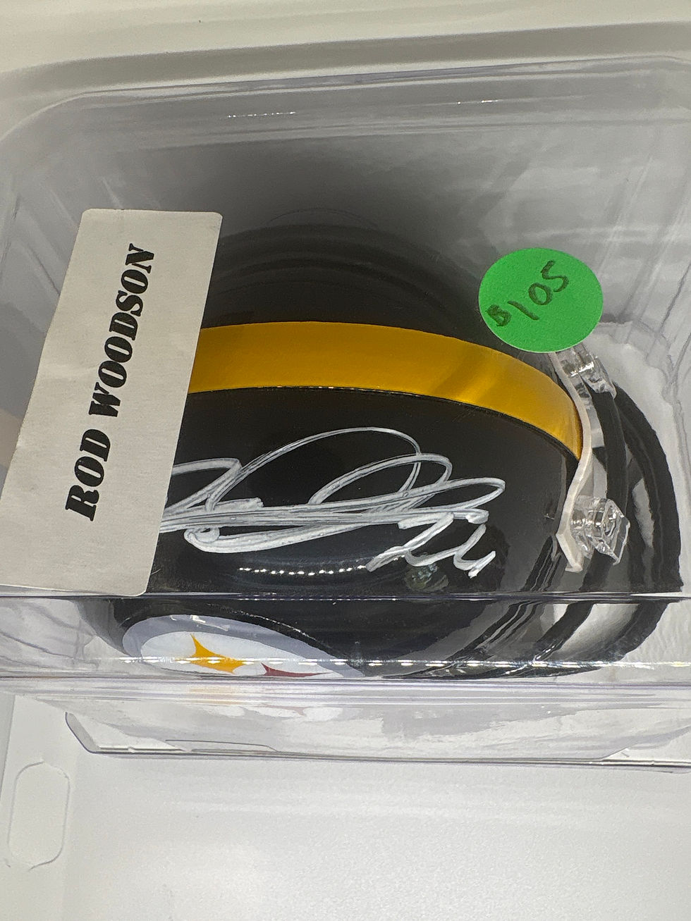 Thumbnail: Steelers NFL Signed Mini Helmet Rod Woodson Beckett Certified
