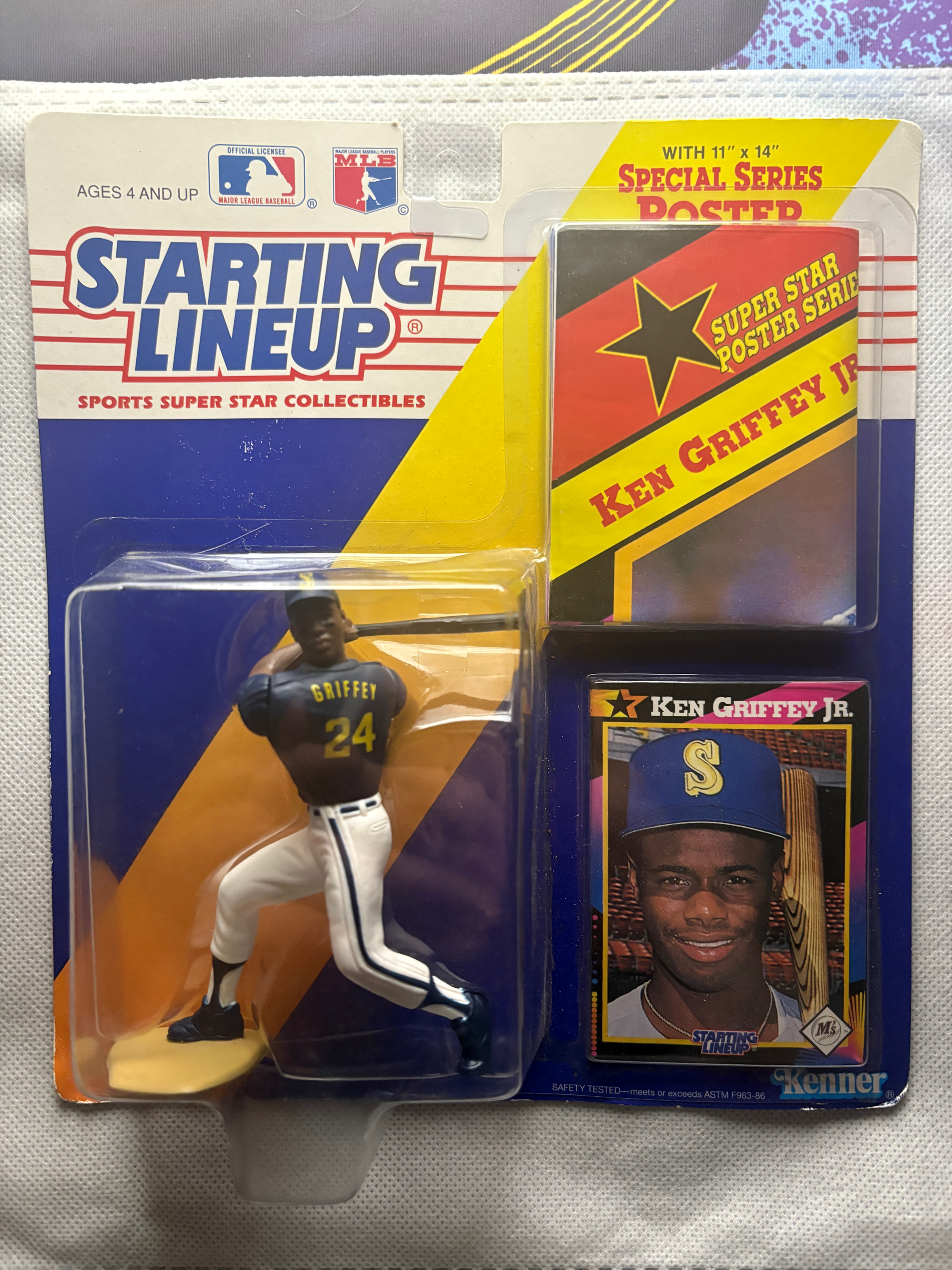 1992 Starting Lineup Poster Series Ken Griffey JR