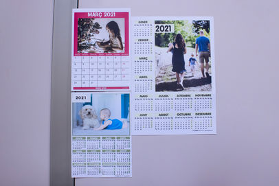 Diferentes mides de calendari de paret