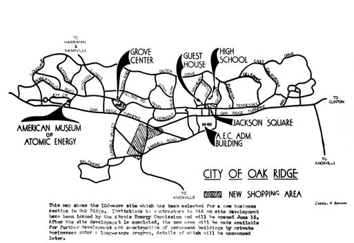 city map oak ridge 1940s