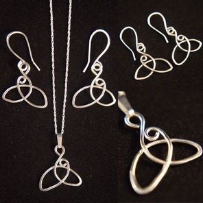 Commission - Celtic Trinity Knot Jewellery Set