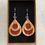 Miniaturbild: Sun & Moon Teal teardrop - Cork & silver earrings